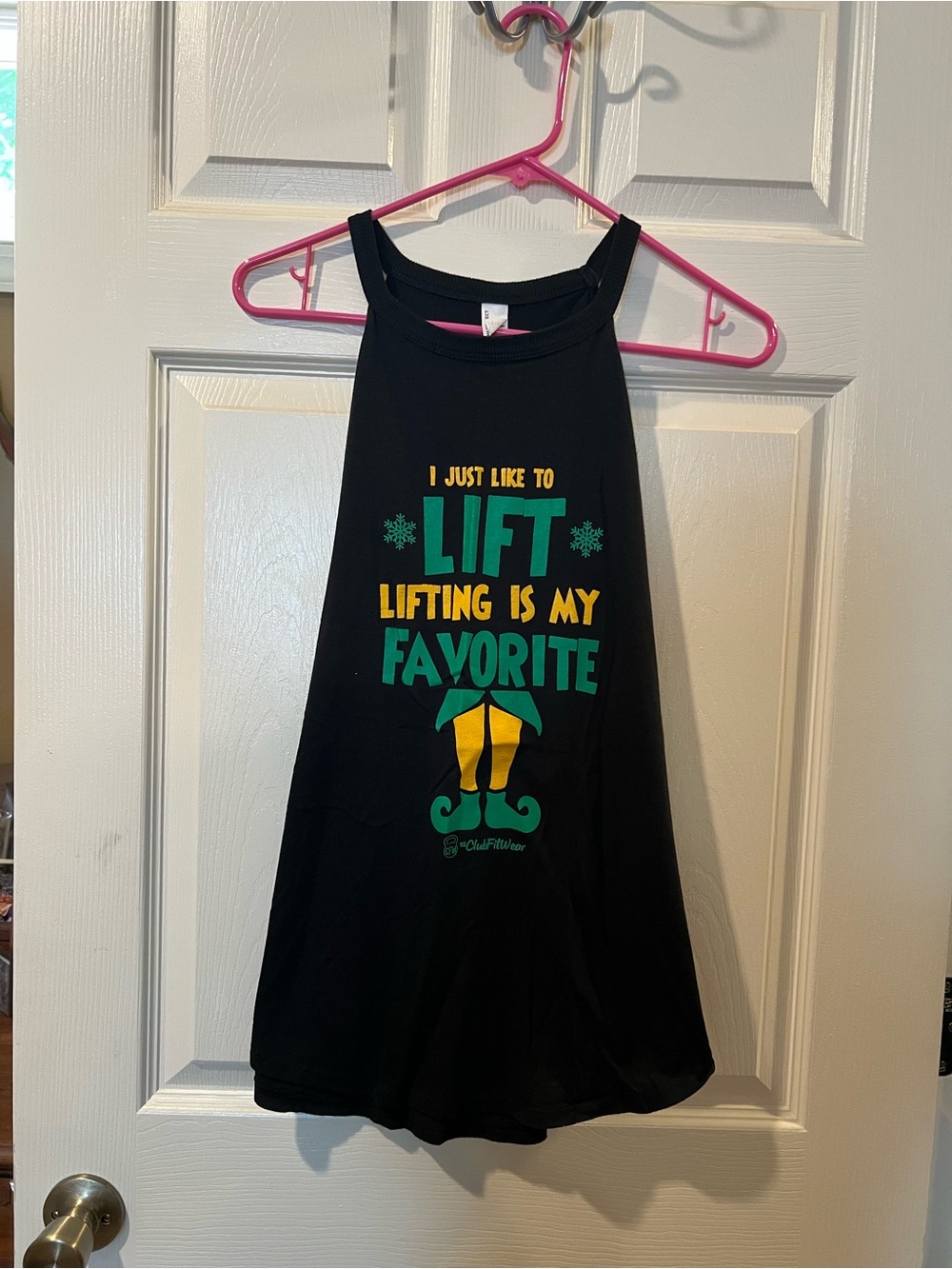 Black Graphic Fitness Tank - 'I Just Like to Lift'